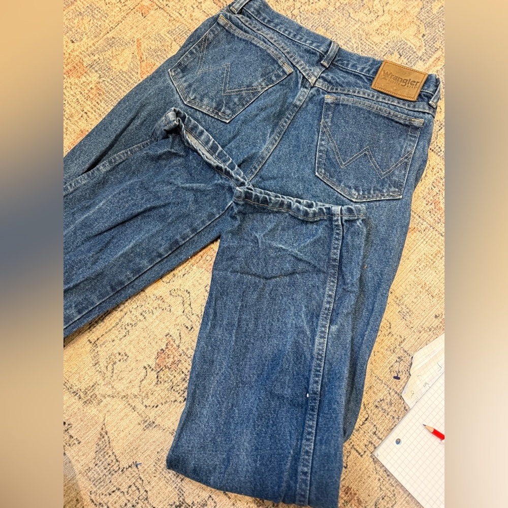 Vintage Wrangler Rugged Wear Jeans 29x32 Straight Leg Western